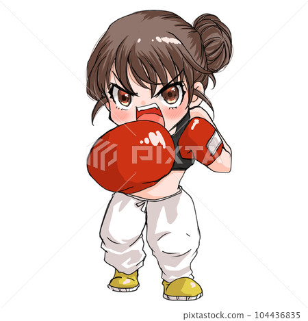 woman punching in boxing 104436835