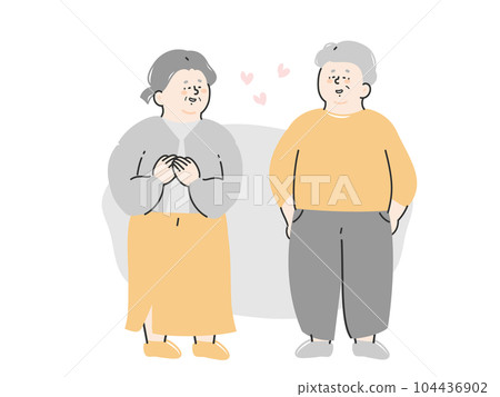 友好微笑的年長夫婦（男性和女性） 104436902