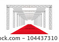 3d render of red carpet aisle 104437310