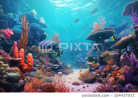 Scuba diving image of tropical sea Scuba diving image of tropical sea 104437931