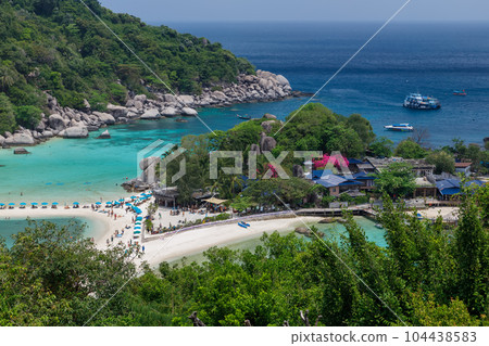 Tropical paradise island,Nang Yuan island or Koh Nang Yuan Island of Koh Tao island ,Surat Thani,Thailand. 104438583