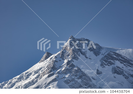 Nanga Parbat is the ninth highest mountain in the world at 8,126 meters, from Fairy Meadows,Gilgit-Baltistan, Pakistan, 104438704