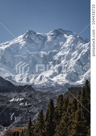Nanga Parbat is the ninth highest mountain in the world at 8,126 meters, from Fairy Meadows,Gilgit-Baltistan, Pakistan, 104438710