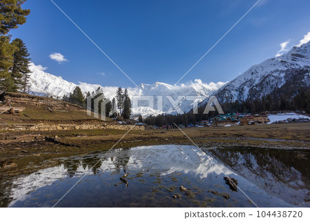 Nanga Parbat is the ninth highest mountain in the world at 8,126 meters, from Fairy Meadows,Gilgit-Baltistan, Pakistan, 104438720