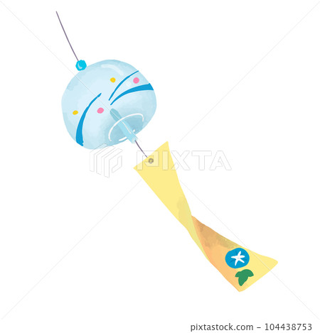 A hand-drawn wind chime like a picture book 104438753
