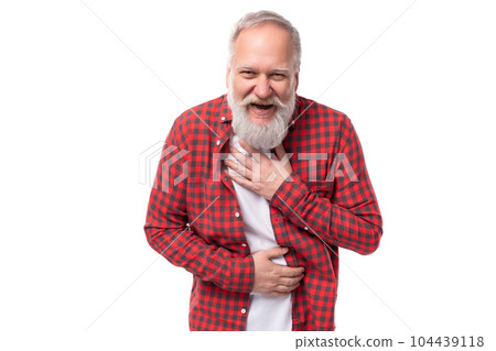 cheerful 60s middle aged mature man in stylish look cheerful 60s middle aged mature man in stylish look 104439118