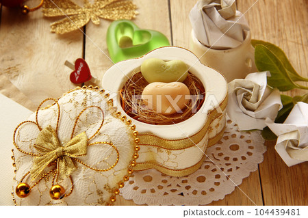 Valentine Abstract with Souvenir Wedding is on elegant displayed. 104439481