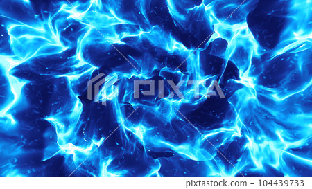 旋轉的藍色火焰背景 104439733