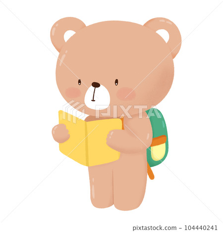 teddy bear with a book teddy bear with a book 104440241