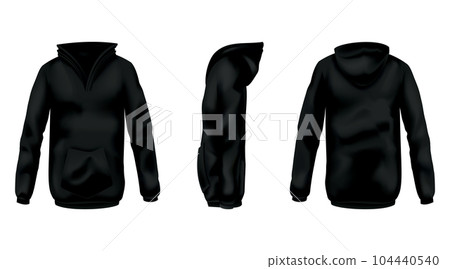 Hoodie mockup template for clothing branding and product presentation. Realistic front, back and side view. Perfect for fashion and apparel design Hoodie mockup template for clothing branding and product presentation. Realistic front, back and side view. Perfect for fashion and apparel design 104440540