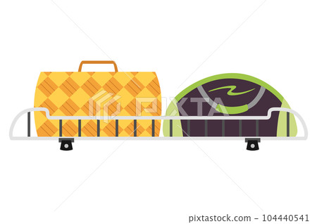 Car roof rack for versatile transportation. Easily transport different necessary things. Perfect for road trips and outdoor adventures Car roof rack for versatile transportation. Easily transport different necessary things. Perfect for road trips and outdoor adventures 104440541