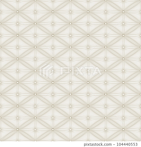 Leather upholstery seamless classic background pattern. Vintage royal texture padded fabric with buttons for antique furniture decoration 104440553