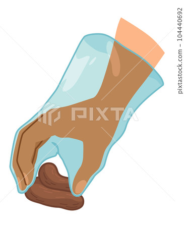 Dog poo clean up, one step infographic. Vector poster about hygiene animal, toilet cleaning information after your dog, one step 104440692