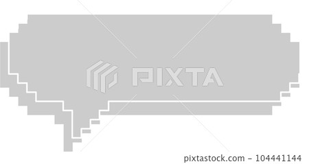 8bit pixel game speech bubble balloon icon sticker memo keyword planner text box banner, flat png transparent element design 104441144