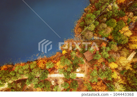 Aerial view of river 104443368