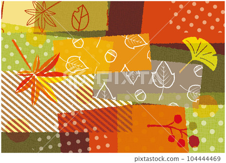 Autumn leaves pattern pattern collage background material Autumn leaves pattern pattern collage background material 104444469