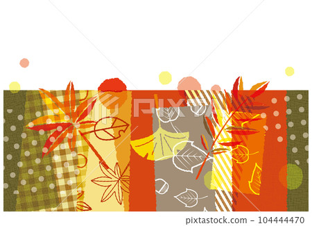 Autumn leaves pattern pattern collage background material 104444470