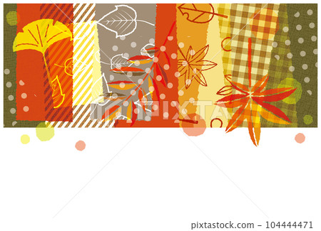 秋天的樹葉圖案圖案拼貼背景素材 104444471