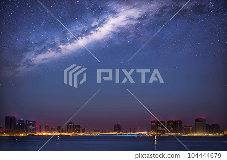 [AI圖像] 城市夜空，圖像 104444679