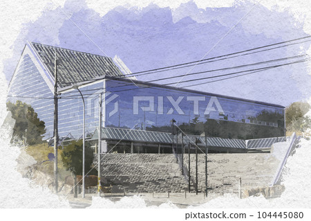 水彩風格凸岡山 岡山縣岡山市 104445080