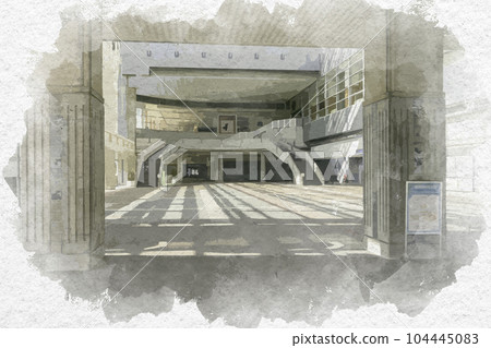 水彩風格凸岡山 岡山縣岡山市 104445083