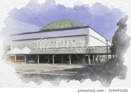 水彩風格凸岡山 岡山縣岡山市 104445086