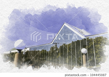 水彩風格凸岡山 岡山縣岡山市 104445087