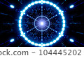 Glowing Blue Dotted Pattern tunnel background 104445202
