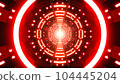 Glowing Checker Pattern Red Circus Tunnel 104445204