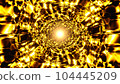 Glowing Gold Metallic Glass Pattern Background 104445209