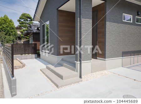 Image of new construction, new housing, entrance approach 104445689