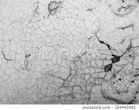 Cracks and fissures in the grunge texture material (white) paint Cracks and fissures in the grunge texture material (white) paint 104445992