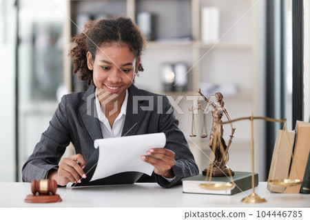 African American woman Lawyer Or Judge. Legal And Justice African American woman Lawyer Or Judge. Legal And Justice 104446785