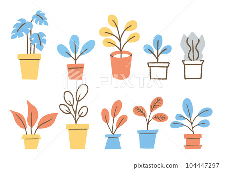 各種觀葉植物_顏色集 104447297