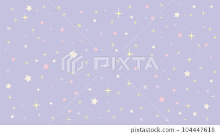 Vector background image of a purple starry sky with glittering stars 104447618