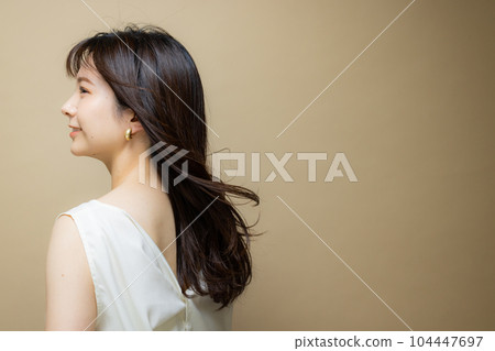 Beauty hair care beige bag 104447697