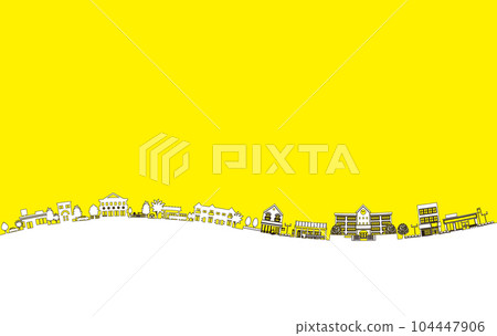 Vector illustration that expresses the cityscape with shadows Vector illustration that expresses the cityscape with shadows 104447906
