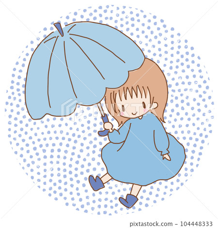 打傘的女孩 打傘的女孩 104448333