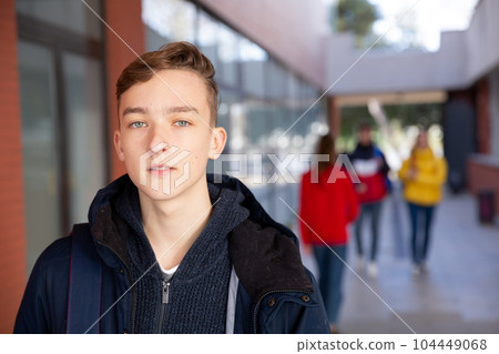 Young man going to college 104449068