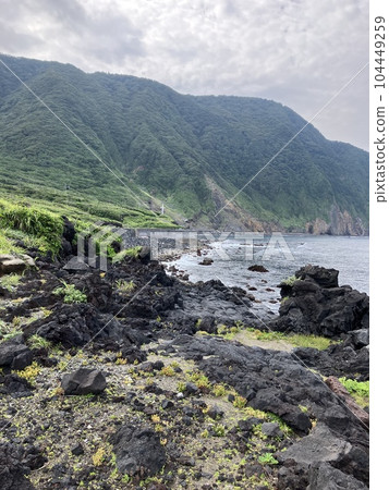 rocks and mountain remote island sea rocks and mountain remote island sea 104449259