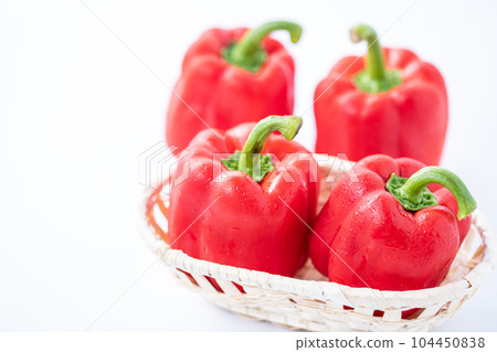 red paprika (paprika) white background red paprika (paprika) white background 104450838