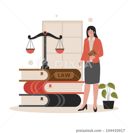 Law justice concept illustration, flat illustration vector. Illustration for website, landing page, mobile app, poster and banner. Trendy flat vector illustration 104450917