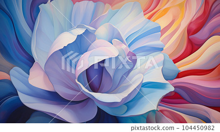 獨一無二的花朵：水彩 104450982