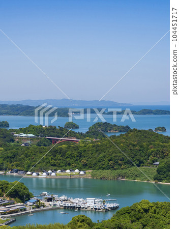 [Kumamoto Prefecture] Amakusa's many beautiful islands and Amakusa's five bridges (from Mt. Sengon) 104451717