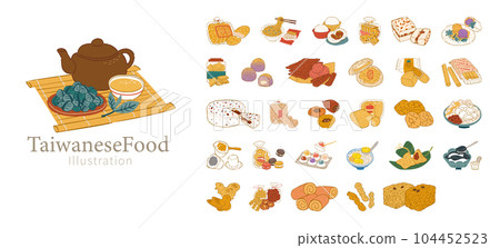 Taiwanese classic food element set Taiwanese classic food element set 104452523