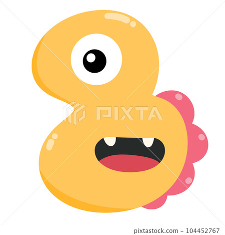 Numberic alphabet illustration monster. Numberic alphabet illustration monster. 104452767