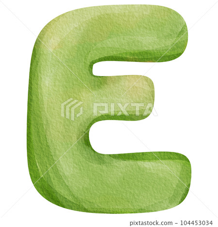 Watercolor uppercase alphabet. 104453034