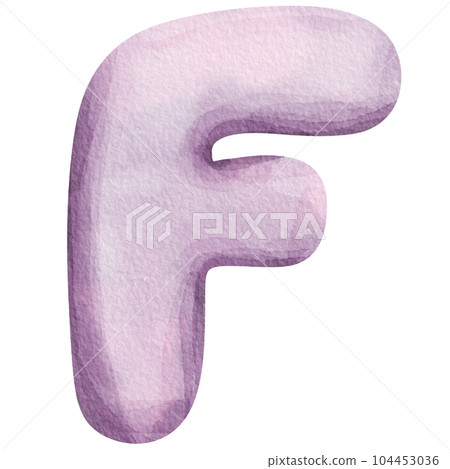 Watercolor uppercase alphabet. Watercolor uppercase alphabet. 104453036
