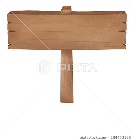 Watercolor wooden board and sign 104453156
