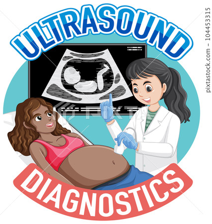 Ultrasound in pregnancy for banner or poster design Ultrasound in pregnancy for banner or poster design 104453315